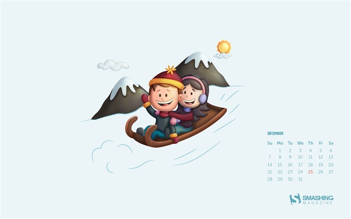 El invierno es mejor juntos-diciembre 2014 Calendario Wallpaper Vistas:5765