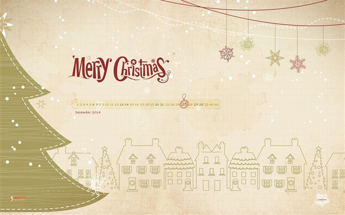 Wish You A Merry Christmas-December 2014 Calendar Wallpaper Views:6294 Date:2014/11/30 8:26:07