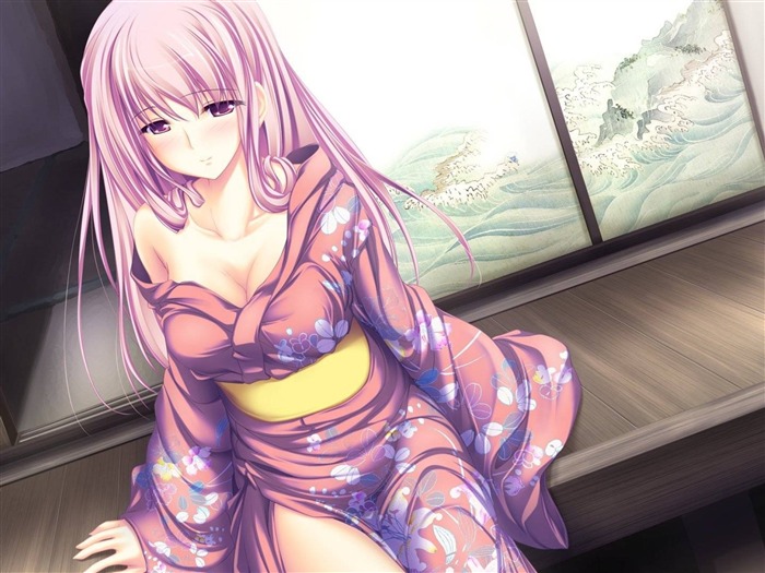 Anime Girl In Kimono-Cartoon design wallpaper Views:11924 Date:2014/12/27 0:10:23