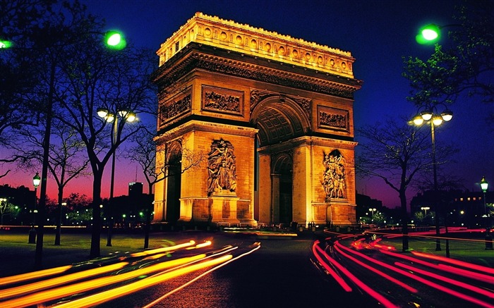 Arc de Triomphe Night-Cities desktop wallpaper Views:10172 Date:2014/12/11 7:52:48