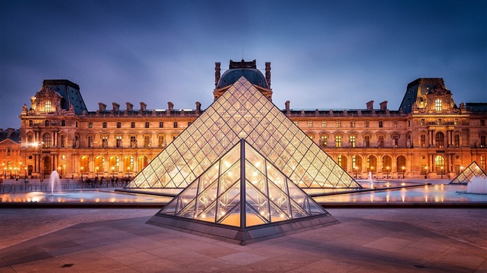 Museo del Louvre en París-Ciudades fondo de pantalla de escritorio Vistas:15512