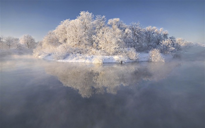 Le plus beau paysage d'hiverv HD Fond d'écran Vues:11188