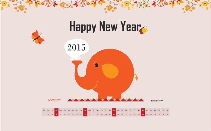 New Year 2015-January 2015 Calendar Wallpaper Views:7554 Date:2014/12/31 7:49:17