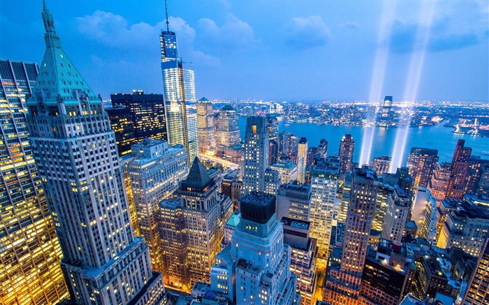 New York Night Skyline-Cities desktop wallpaper Views:13960 Date:2014/12/11 8:07:12