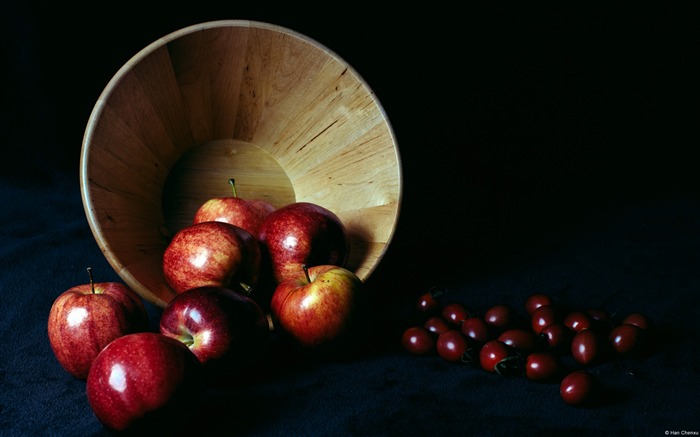 Le panier de pommes Nature morte-Windows 10 HD Fond d'écran Vues:11823