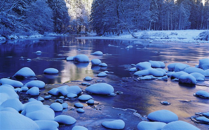 Parque Nacional de Yosemite Merced River-Windows 10 HD Wallpaper Visualizações:19258