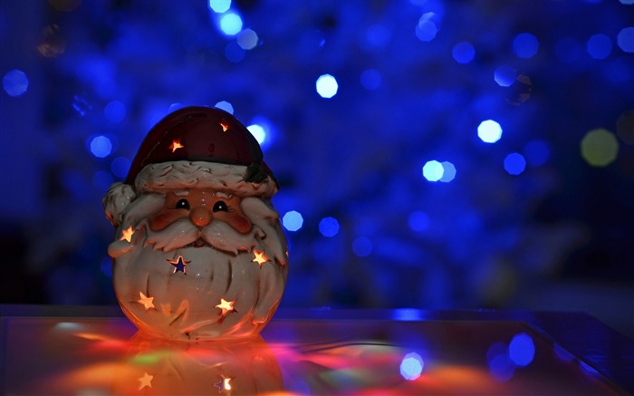 candle santa claus christmas-Holidays Hd Wallpaper Views:10065 Date:2014/12/9 9:29:53