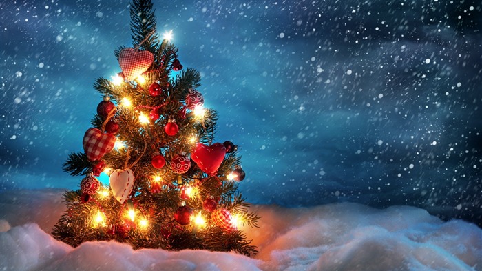 christmas tree snow winter-Holidays Hd Wallpapers Views:16272 Date:2014/12/9 9:34:23