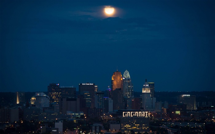 Cincinnati en la noche-Cities fondo de escritorio Vistas:8104