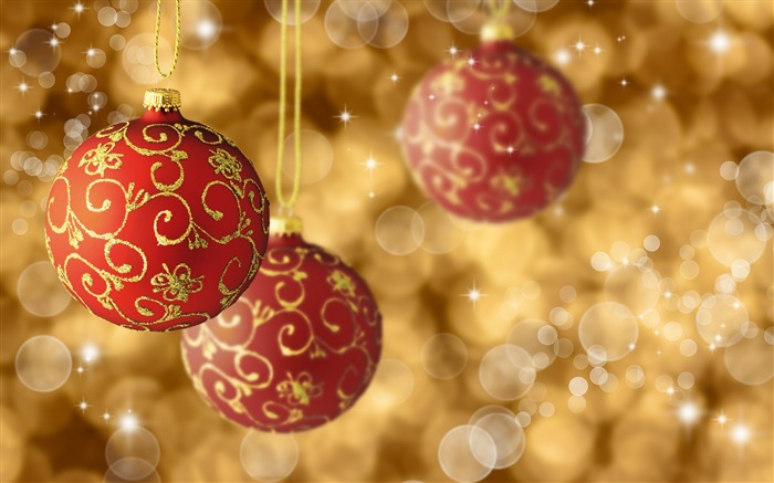 new year christmas balls-Holidays Hd Wallpaper Views:9020 Date:2014/12/9 9:44:59