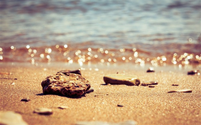 Fondo de pantalla con pantalla grande Beach Stones-HD Vistas:10100