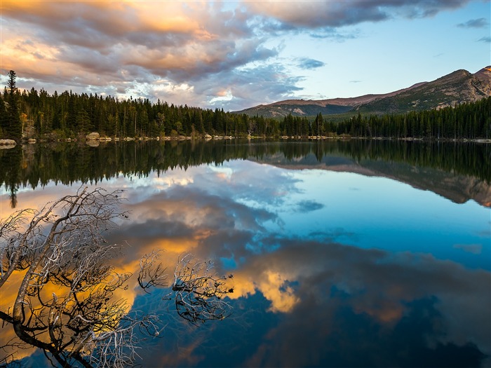 lac Reflection-Nature HD fond d'écran Vues:9958