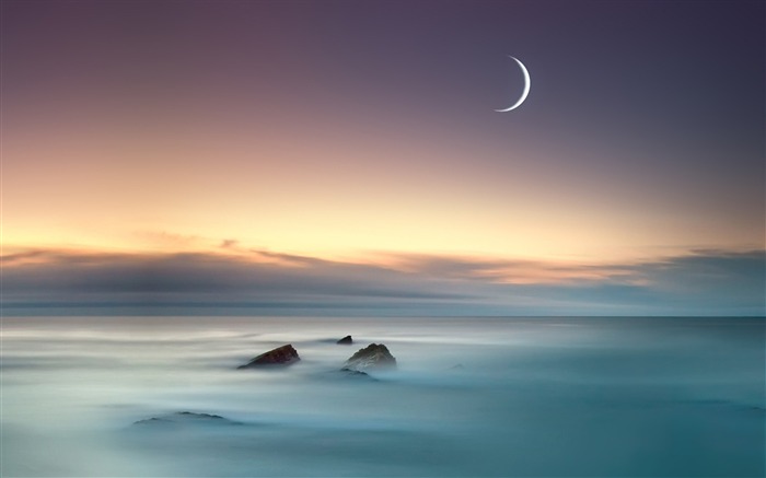 moon sea-HD Widescreen Wallpaper Views:18574 Date:2015/1/10 19:38:52