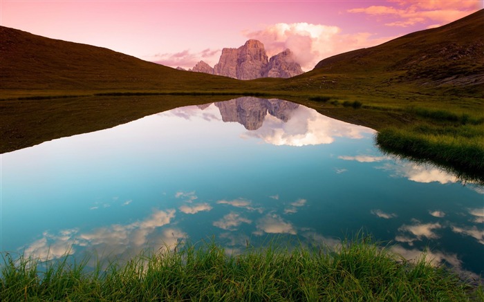 réflexion lac de rock-HD Widescreen Fond d'écran Vues:8853