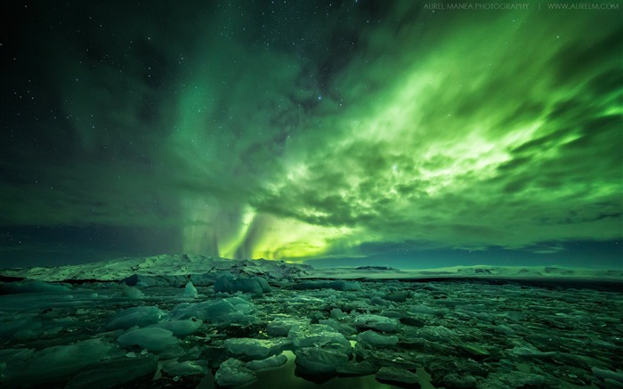 Aurora Borealis Iceland-Landscapes fondo de pantalla HD Vistas:11566