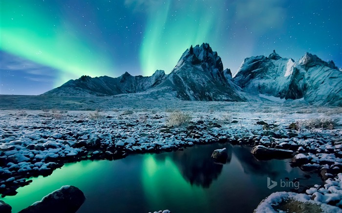 Hermoso fondo de escritorio de Aurora Icefield-2015 Bing Vistas:12148