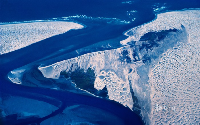 Fondo de pantalla de Glacier rivers-2015 Bing tema Vistas:9389