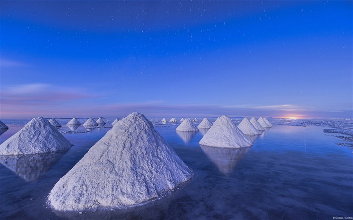 Salt Piles Salar de Uyuni-Windows 10 fondo de pantalla HD Vistas:15466