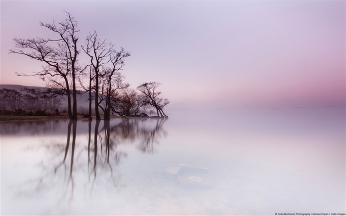 Sunrise Mist Ullswater-Windows 10 fondo de pantalla HD Vistas:8821