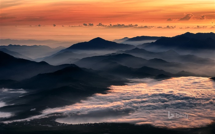 El vasto fondo de pantalla del tema Bing de montaña 2015 Vistas:8141