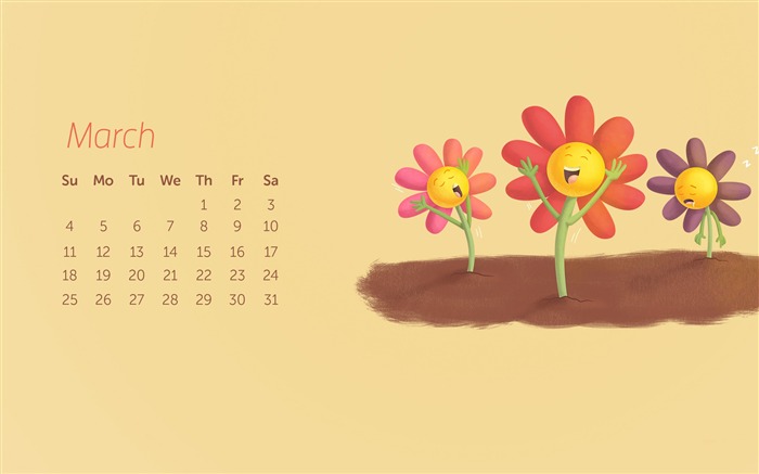 Papel pintado del calendario de Wake Up-marzo de 2015 Vistas:9509