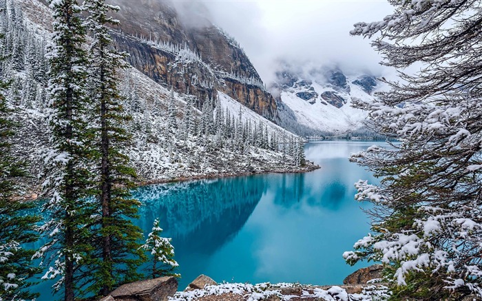 Moraine Lake hiver-Photo HD Fond d'écran Vues:10730