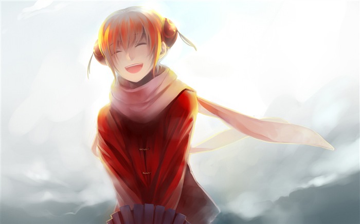 gintama kagura smile girl-Art fondo de pantalla HD Vistas:14647