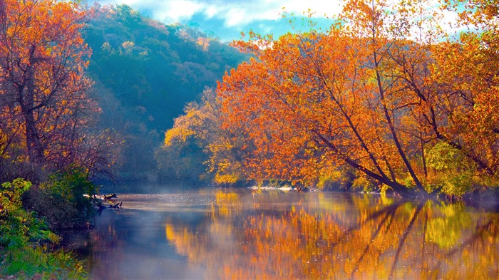 Lac en automne-HD Fond d'écran Vues:12952