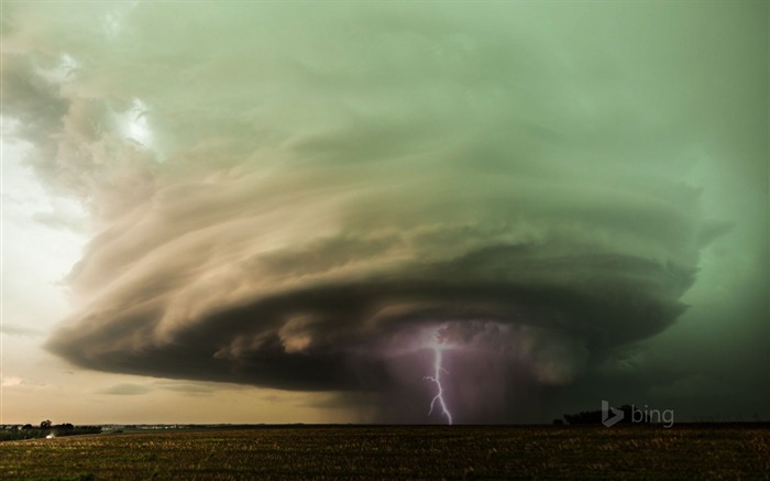 O lightning tornado-2015 Bing tema wallpaper Visualizações:13114