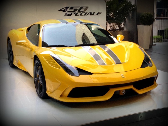 Jaune Ferrari 458 Speciale-HD Fond d'écran Vues:10613