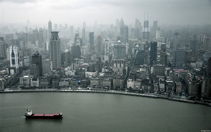 Vista desde Oriental Pearl Tower-Windows 10 fondo de pantalla Vistas:10978