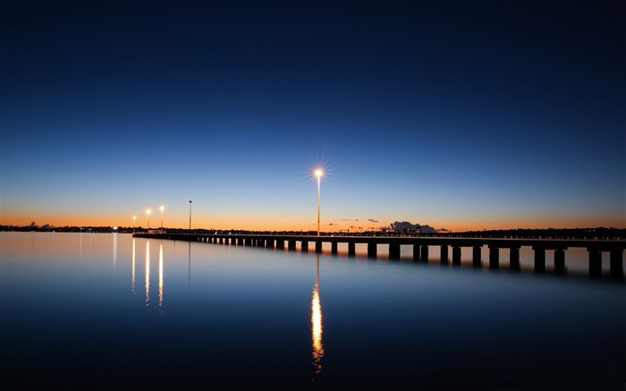 muelle al atardecer noche-HD Photo Wallpaper Vistas:11625