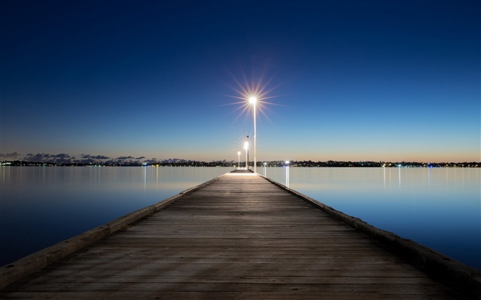 muelle al atardecer la noche luz-HD Photo Wallpaper Vistas:11340