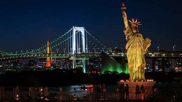 Estatua de la Libertad en Night-Cities HD Wallpapers Vistas:22850