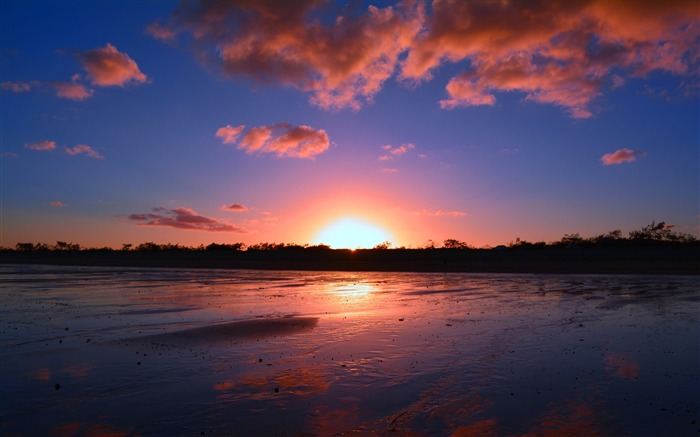 l'eau de mer coucher de soleil-HD Desktop Fond d'écran Vues:18664