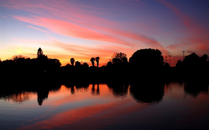 Soirée Paysage-Photoshoot HD Fond d'écran Vues:7640