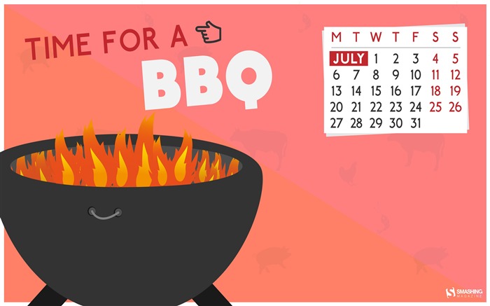 Time for BBQ-July 2015 Calendar Wallpaper Views:6926 Date:2015/7/2 7:24:31