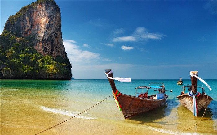 thailand tropical beach boats-Nature HD Wallpaper Views:10887 Date:2015/7/27 8:15:00