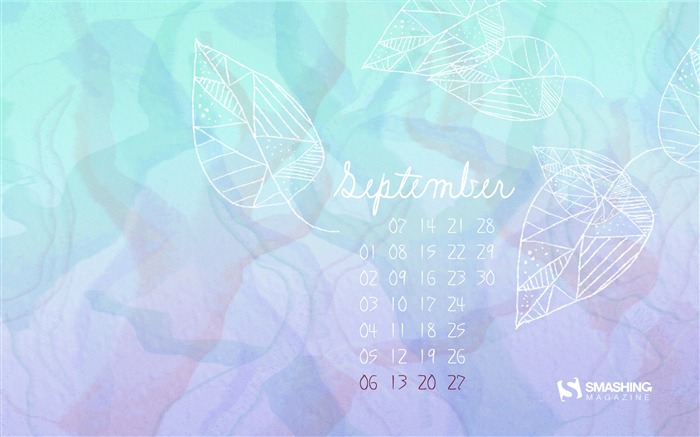 Fondo de pantalla de calendario de otoño-septiembre de 2015 Vistas:8318