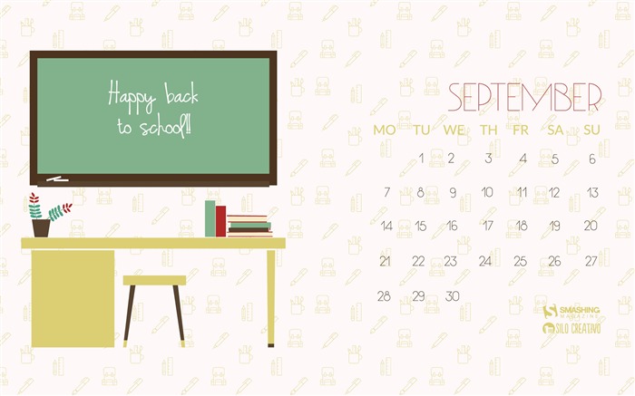 Feliz regreso a la escuela-septiembre 2015 Calendario Wallpaper Vistas:9140