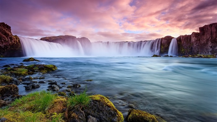 islandia río cascada rocks-Naturaleza fondo de pantalla HD Vistas:14006