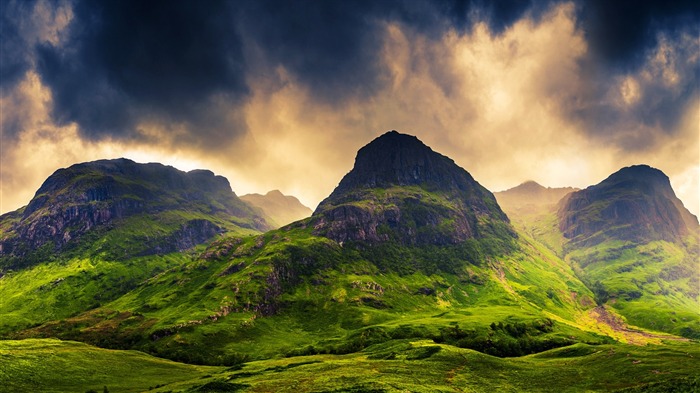 montañas nubes cielo escocia-Naturaleza fondo de pantalla HD Vistas:15093