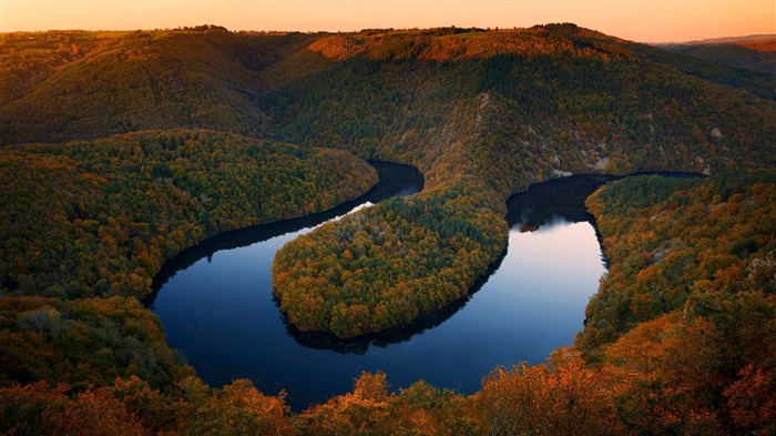 río sioule central Francia-Naturaleza fondo de pantalla HD Vistas:7779