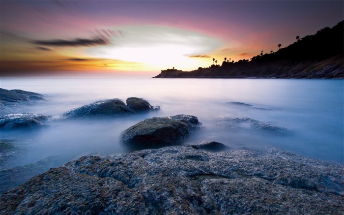 coucher de soleil à laem thailande-Fond d'écran Paysage Vues:8477