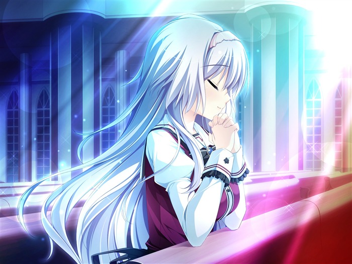 canvas girl anime prayer-Design HD Wallpaper Views:16310 Date:2015/9/16 7:18:29