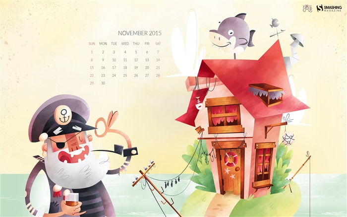 November 2015 Calendar Desktop Themes Wallpaper Views:22510