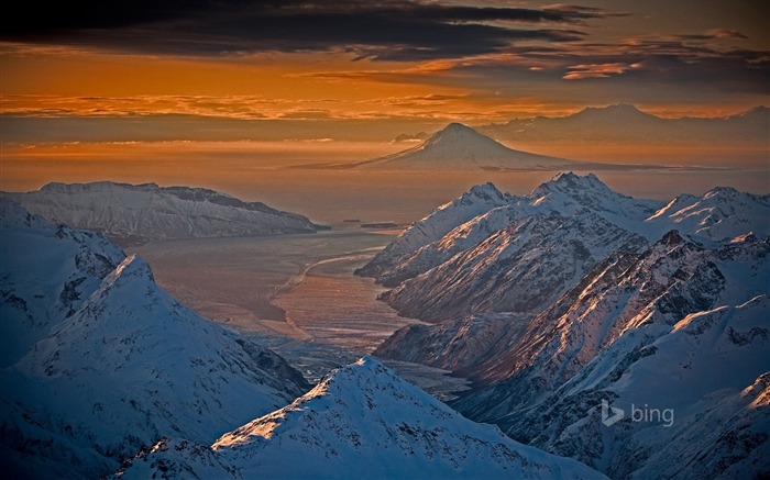 Chigmit montagnes de l'Alaska-Octobre 2015 Bing Fond d'écran Vues:8374