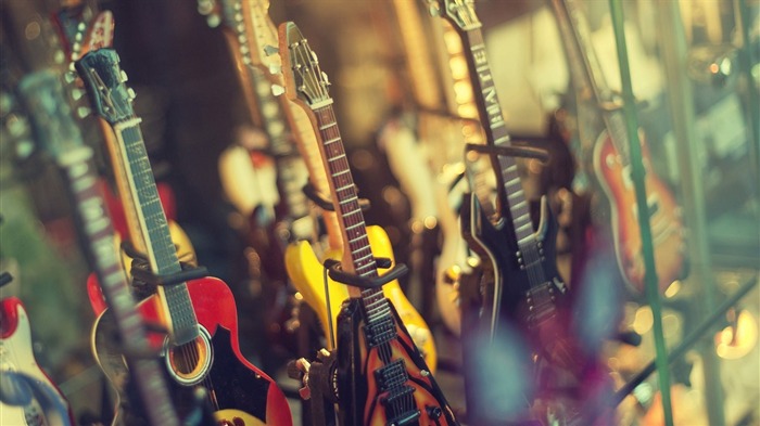 Electric guitar shop-Music HD Wallpaper Views:13372 Date:2015/10/29 8:26:52