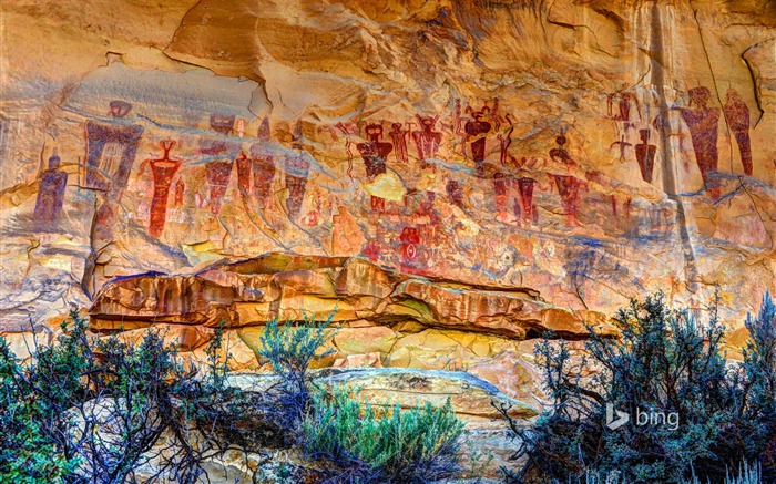 L'art rupestre Canyon Utah-Octobre 2015 Bing Fond d'écran Vues:8124