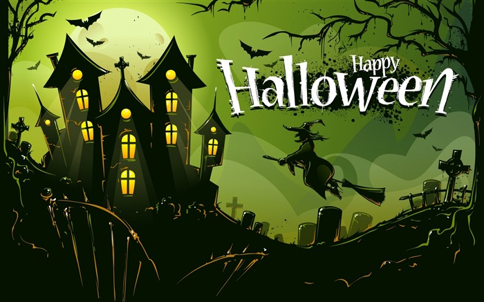 feliz castelo de Halloween - papel de parede de alta qualidade Visualizações:9068